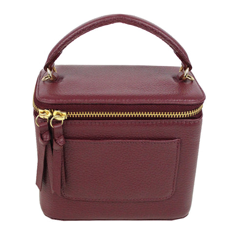 Bolsa Alba Burgundy Liso Pronta Entrega