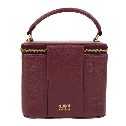 Bolsa Alba Burgundy Liso Pronta Entrega