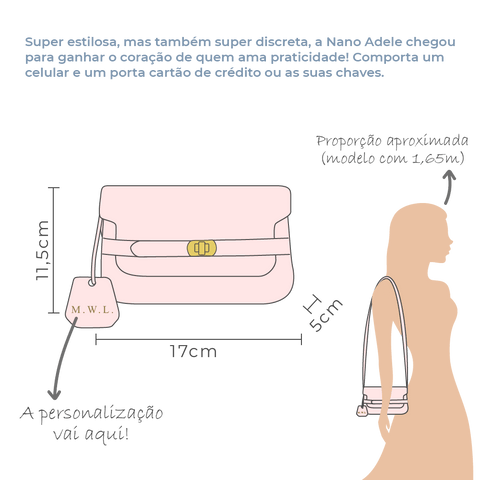 Bolsa Nano Adele Oceano Pronta Entrega