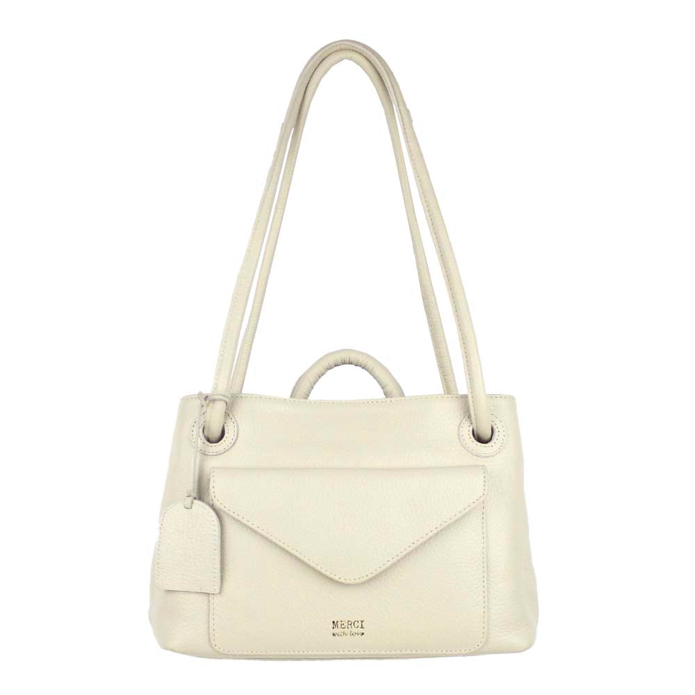 Bolsa Olivia Off White Liso Pronta Entrega