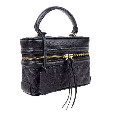 Bolsa Ivy Matelasse Preto Liso Pronta Entrega