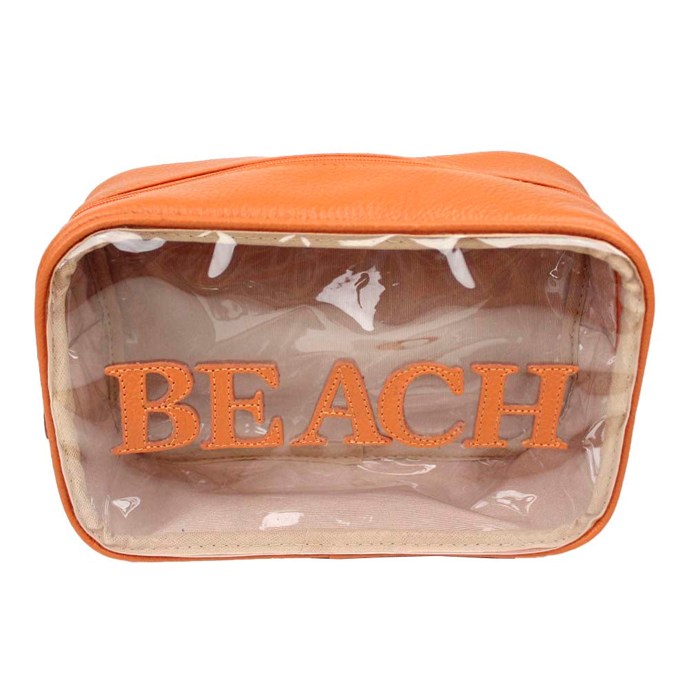 Necessaire Anne Beach Tangerina Liso Pronta Entrega