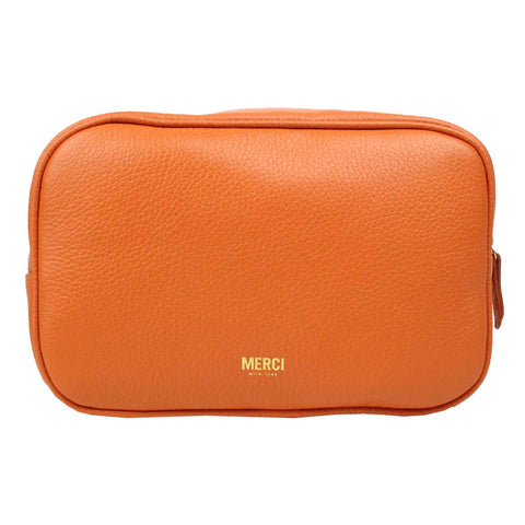 Necessaire Anne Beach Tangerina Liso Pronta Entrega