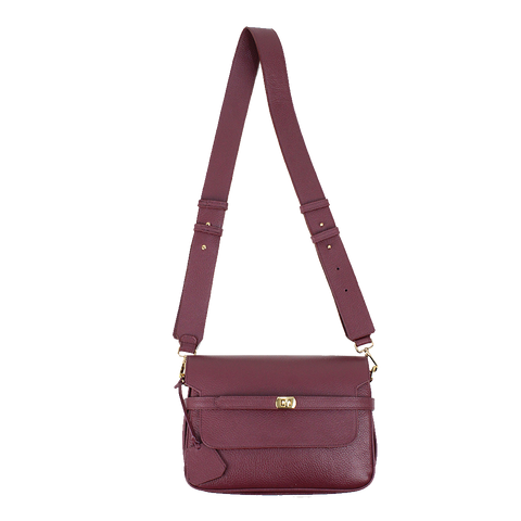 Bolsa Adele Burgundy Liso Pronta Entrega