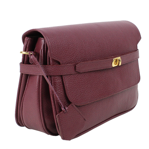 Bolsa Adele Burgundy Liso Pronta Entrega