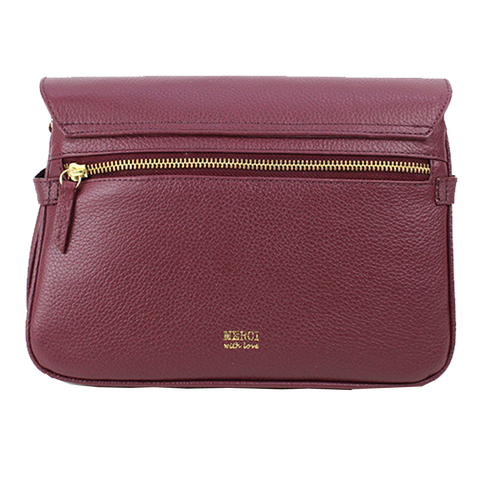 Bolsa Adele Burgundy Liso Pronta Entrega