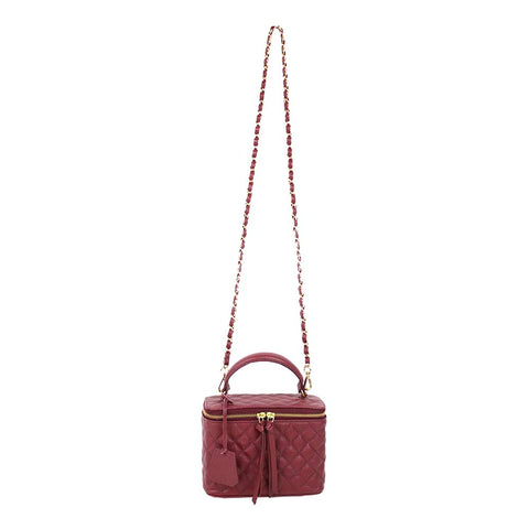 Bolsa Beatrice Burgundy Liso Pronta Entrega