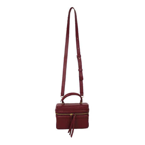 Bolsa Ivy Burgundy Liso Pronta Entrega