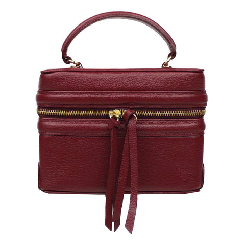 Bolsa Ivy Burgundy Liso Pronta Entrega