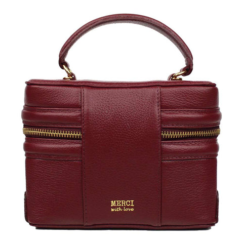 Bolsa Ivy Burgundy Liso Pronta Entrega