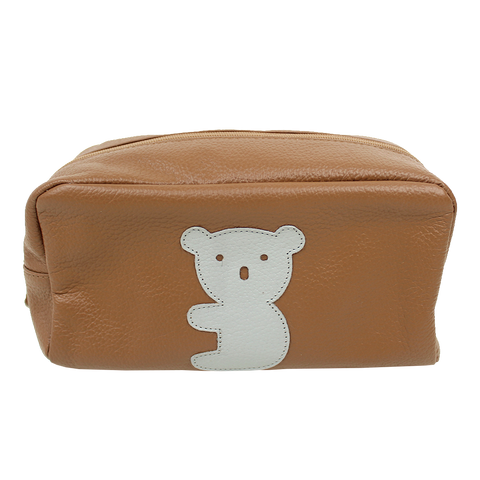 Necessaire G Koala Caramelo Liso Pronta Entrega