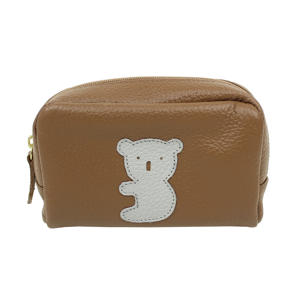 Necessaire P Little Koala Caramelo Liso Pronta Entrega