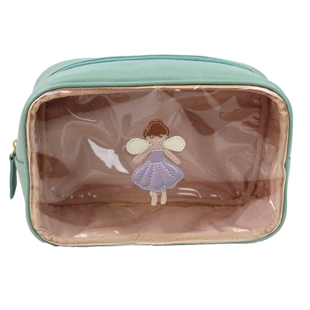 Necessaire Anne Beach Fadinha Menta Liso com Lilás Liso Pronta Entrega