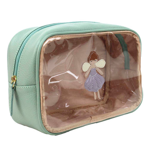 Necessaire Anne Beach Fadinha Menta Liso com Lilás Liso Pronta Entrega