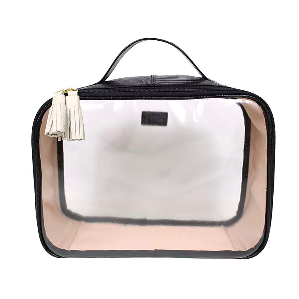 Necessaire Crystal M Preto Paris Com Off White Lesard  Pronta Entrega