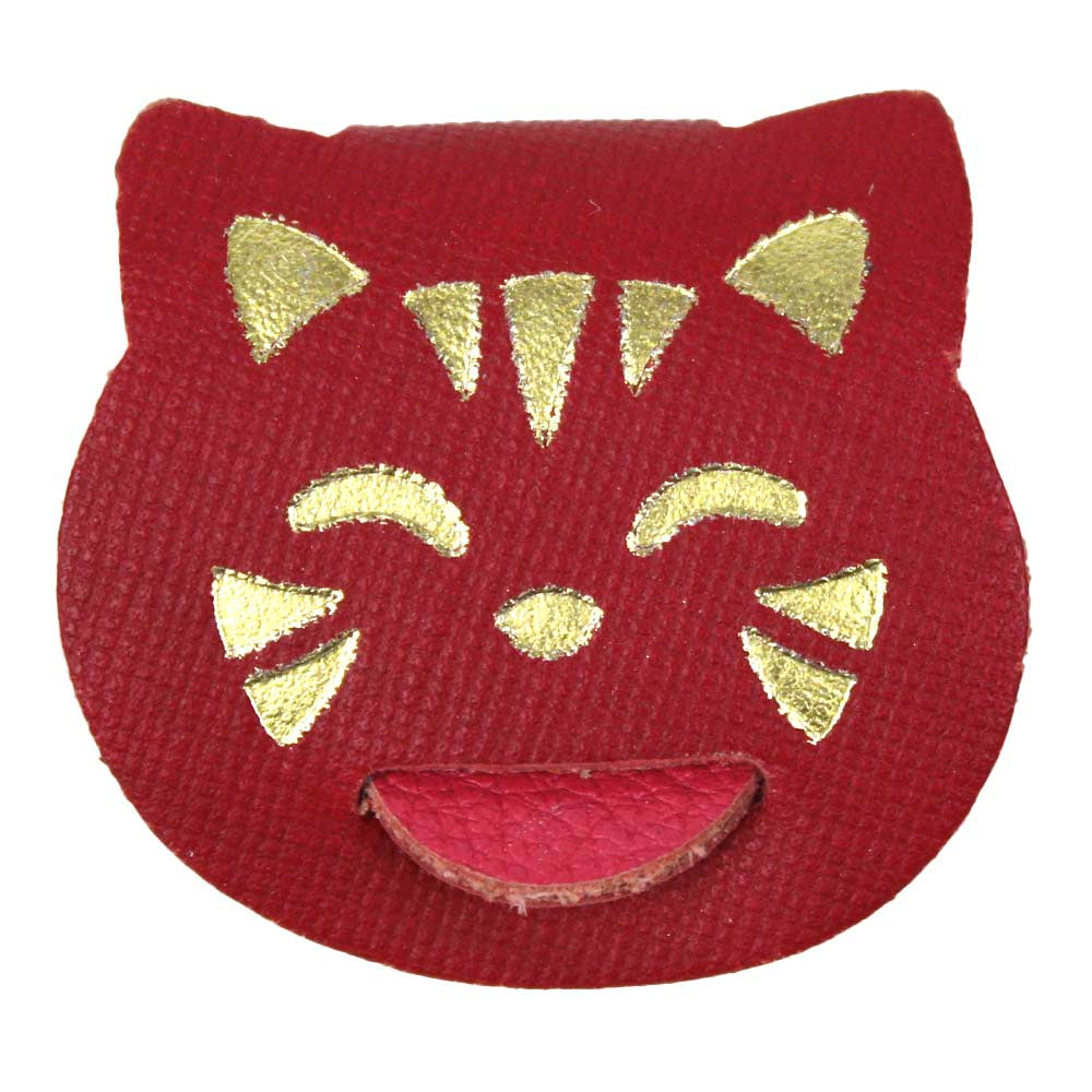 Porta Fio Cat Vermelho Safiano com Sandy Pronta Entrega